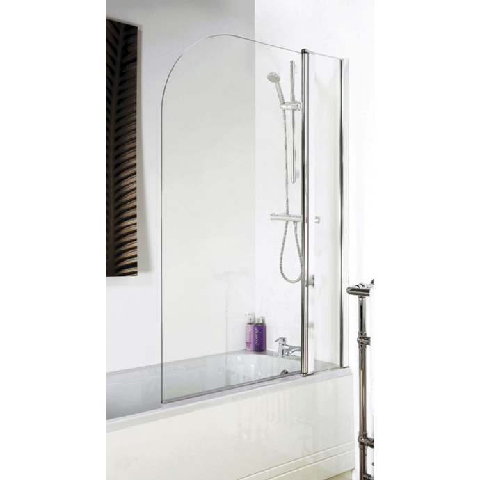 Matt Black 1435mm Modern Bathroom Reversible 6mm Toughened Safety Glass ...